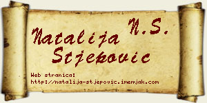 Natalija Stjepović vizit kartica